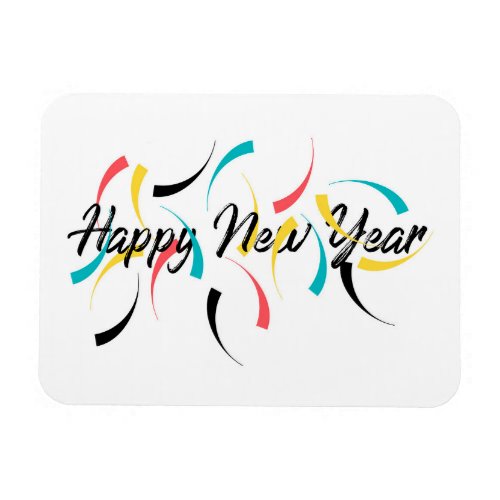Colorful cheerful design of Happy New Year Magnet