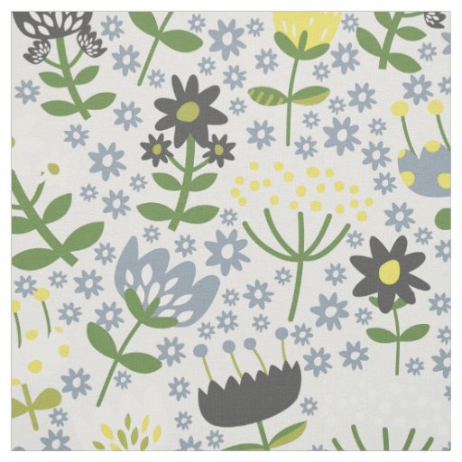 Colorful cheerful flowers fabric