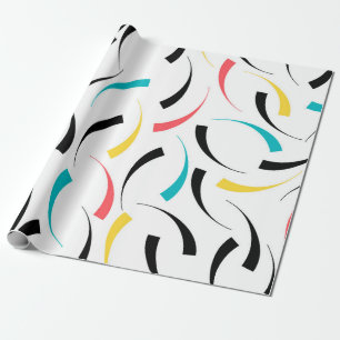 Colorful, cheerful, modern, trendy urban graphic wrapping paper