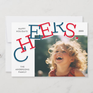 COLORFUL CHEERS! Simple Holiday Photo Christmas 