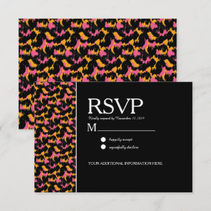 Colorful Cheetah Print Pattern Modern Wedding Invitation