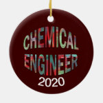 Colorful Chemical Engineer Ceramic Ornament