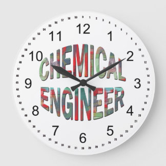 Colorful Chemical Engineer Large Clock