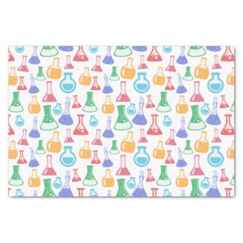 Colorful Chemistry Flasks Pattern Tissue Paper by DippyDoodle at Zazzle