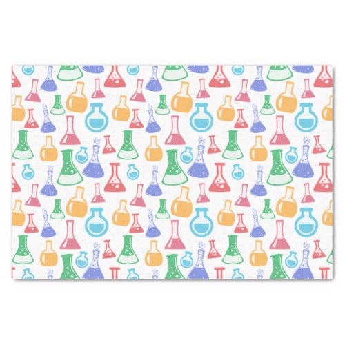 Colorful Chemistry Flasks Pattern Tissue Paper