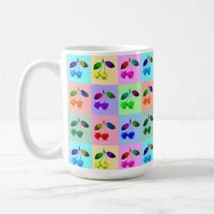 Colorful Cherries - Pop Art   Coffee Mug