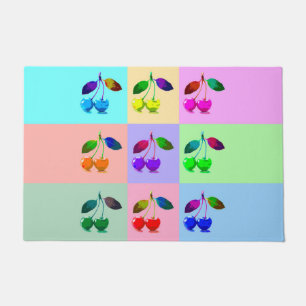 Colorful Cherries - Pop Art Doormat