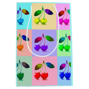 Colorful Cherries - Pop Art Medium Gift Bag