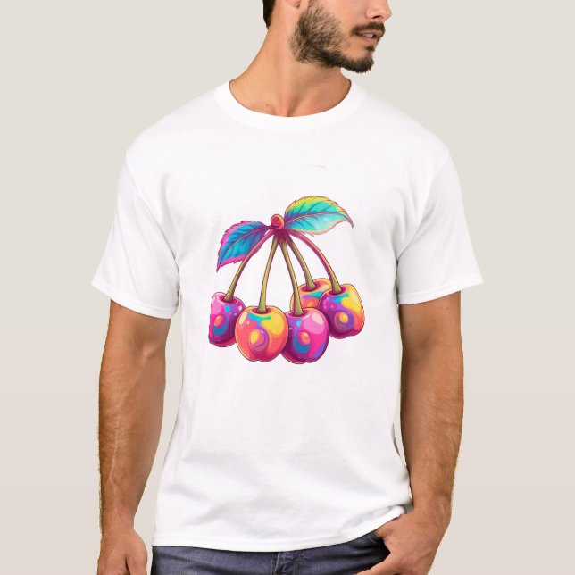 Colorful cherries T-Shirt (Front)