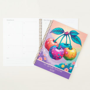 Colorful cherry for 1st grade teacher 2025 planner