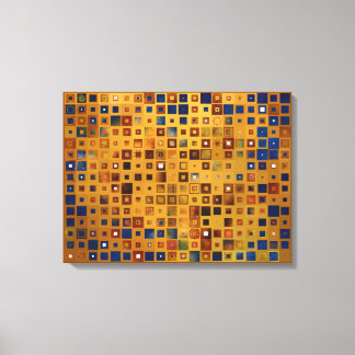 Colorful chess abstract pattern canvas print