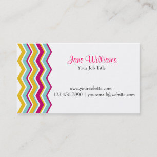 Colorful Chevron Business Card