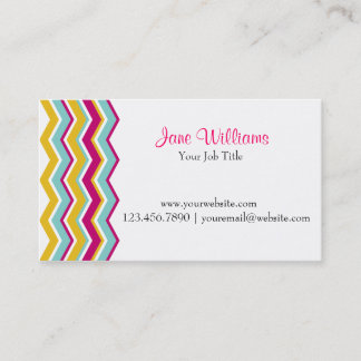 Colorful Chevron Business Card