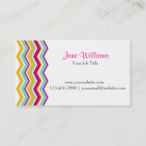 Colorful Chevron Business Card