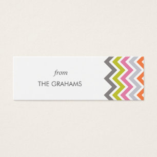 Colorful Chevron Custom Gift Tags