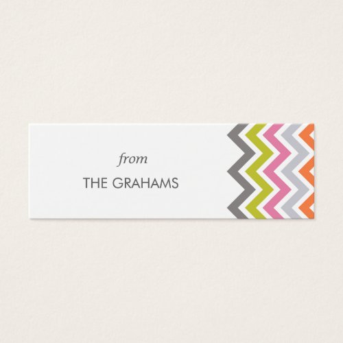 Colorful Chevron Custom Gift Tags Business Cards