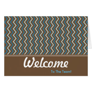 Colorful Chevron Employee Welcome to the Team Card