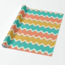 Colorful Chevron Large Stripes Wrapping Paper