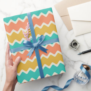 Colorful Chevron Medium Stripes Wrapping Paper