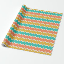 Colorful Chevron Medium Stripes Wrapping Paper