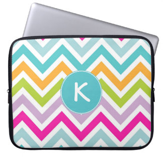 Colorful Chevron Monogram Lap Top Sleeve