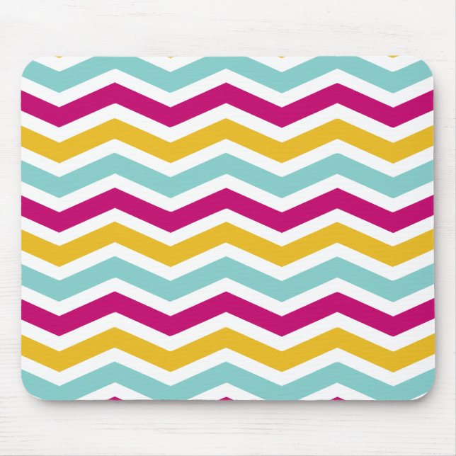 Colorful Chevron Mouse Pad (Front)