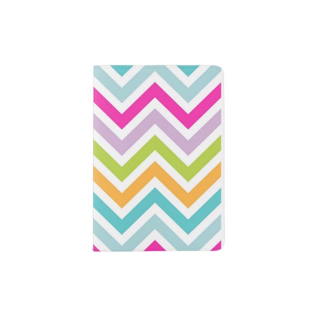 Colorful Chevron Passport Holder (Front)