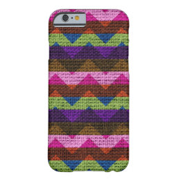 Colorful Chevron Pattern Burlap Jute #10 Barely There iPhone 6 Case