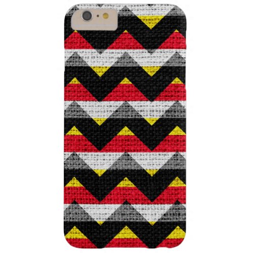Colorful Chevron Pattern Burlap Jute 12 Barely There iPhone 6 Plus Case