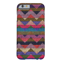 Colorful Chevron Pattern Burlap Jute #2 Barely There iPhone 6 Case