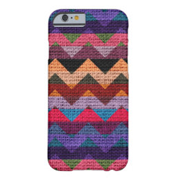 Colorful Chevron Pattern Burlap Jute #9 Barely There iPhone 6 Case