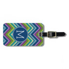Colorful Chevron Pattern Custom Monogram