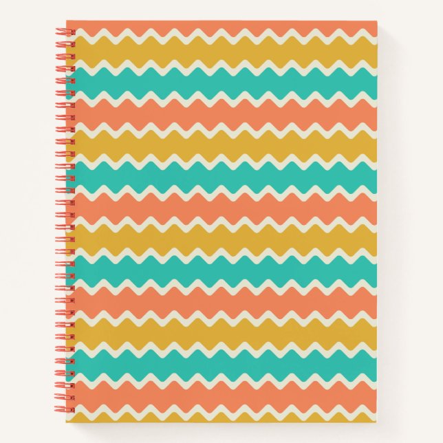 Colorful Chevron Pattern Notebook Design (Front)