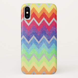 Colorful Chevron pattern Rainbow colors iPhone X Case
