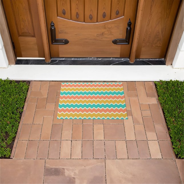 Colorful Chevron Pattern Rug Design (Outdoor)