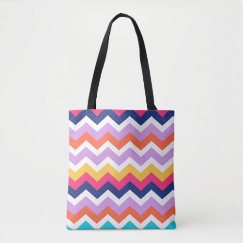 Colorful Chevron Pattern Tote Bag