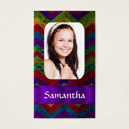 Colorful chevron photo template (Front)