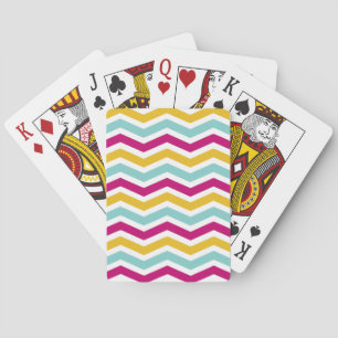 Colorful Chevron Poker Cards