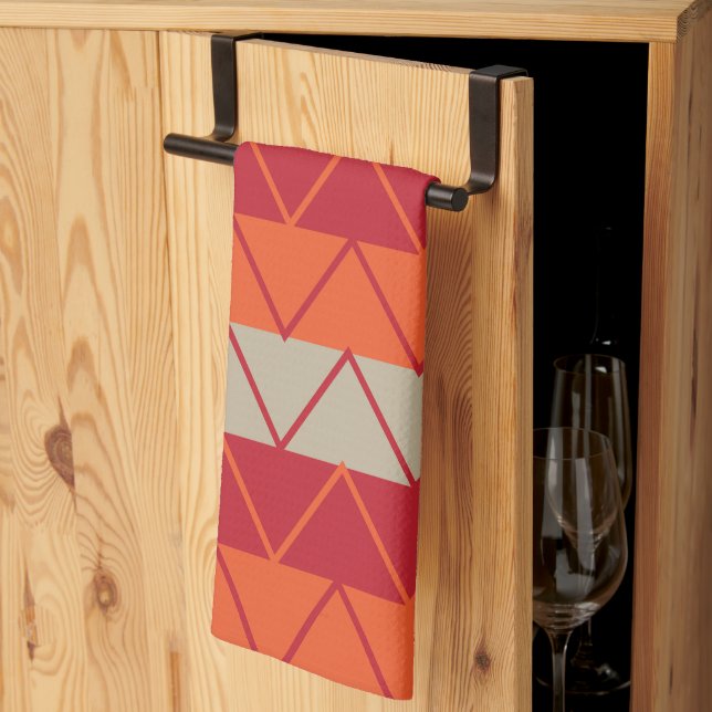 Colorful Chevron Stripe  Kitchen Towel (Thirds Fold)