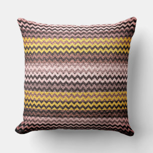 Colorful Chevron Stripes #3 Throw Pillow