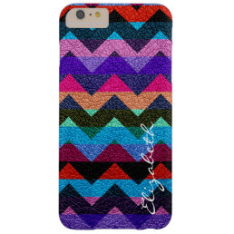 Colorful Chevron Stripes Monogram #12 Barely There iPhone 6 Plus Case