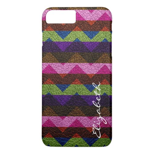 Colorful Chevron Stripes Monogram 15 iPhone 8 Plus7 Plus Case