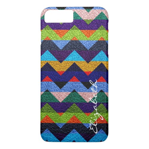 Colorful Chevron Stripes Monogram 18 iPhone 8 Plus7 Plus Case