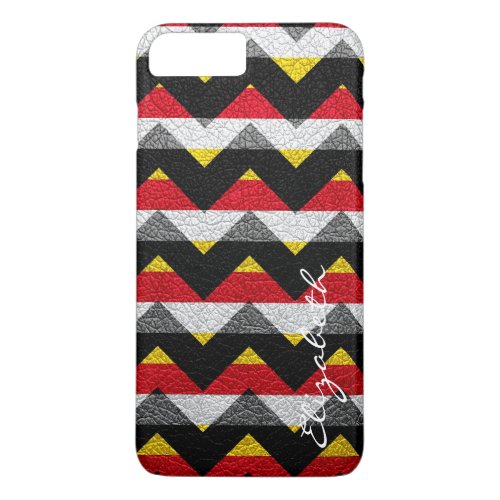 Colorful Chevron Stripes Monogram 19 iPhone 8 Plus7 Plus Case