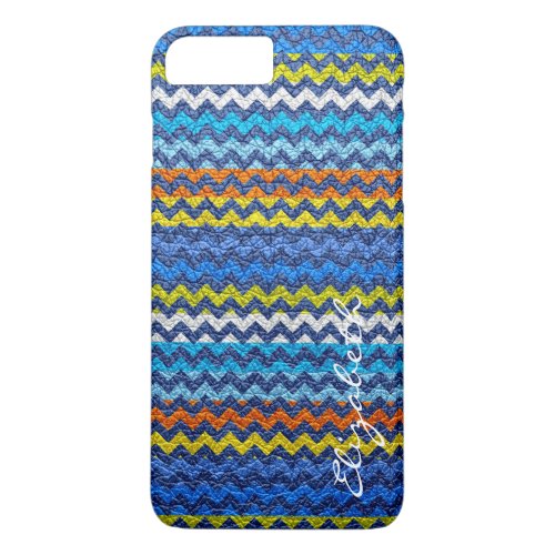 Colorful Chevron Stripes Monogram 20 iPhone 8 Plus7 Plus Case