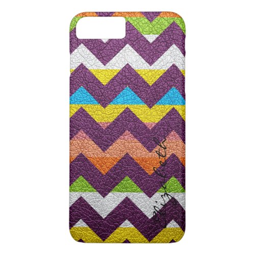 Colorful Chevron Stripes Monogram 2 iPhone 8 Plus7 Plus Case