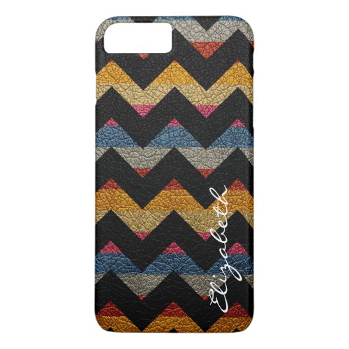 Colorful Chevron Stripes Monogram 6 iPhone 8 Plus7 Plus Case