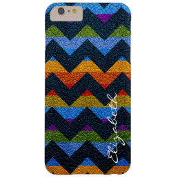 Colorful Chevron Stripes Monogram #9 Barely There iPhone 6 Plus Case