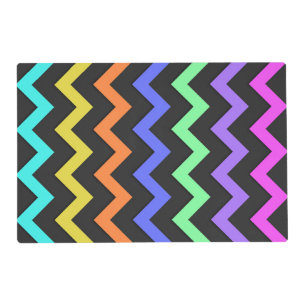 Colorful Chevron Vibrant Cool Summer Fun Pattern Placemat