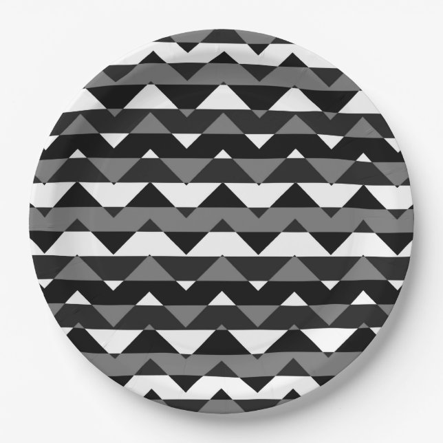 Colorful Chevron Zigzag Pattern #11 Paper Plates (Front)